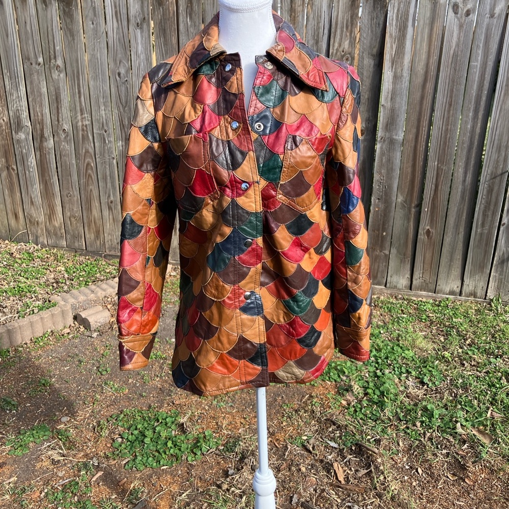 Vintage 70’s Patchwork Leather Jacket - Small - image 5